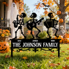 Custom Family Member Skeleton Garden Stake - Personalized Gifts for Halloween CH07 180210