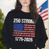 USA 250 Strong Flag American States Patriotic Dark Shirt LM32 895333