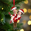 Custom Face Couple Acrylic Ornament, Romantic Christmas Gift For Couples TH10 170999