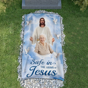 Custom Photo God Has You in His Arms Memorial Grave Blanket HA75 892788