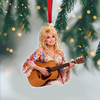 Jolly Dolly With Guitar Acrylic Ornament For Christmas TH10 171311