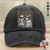 Personalized Vintage Photo Best Dad Mom Ever Washed Denim Baseball Cap HA75 921434