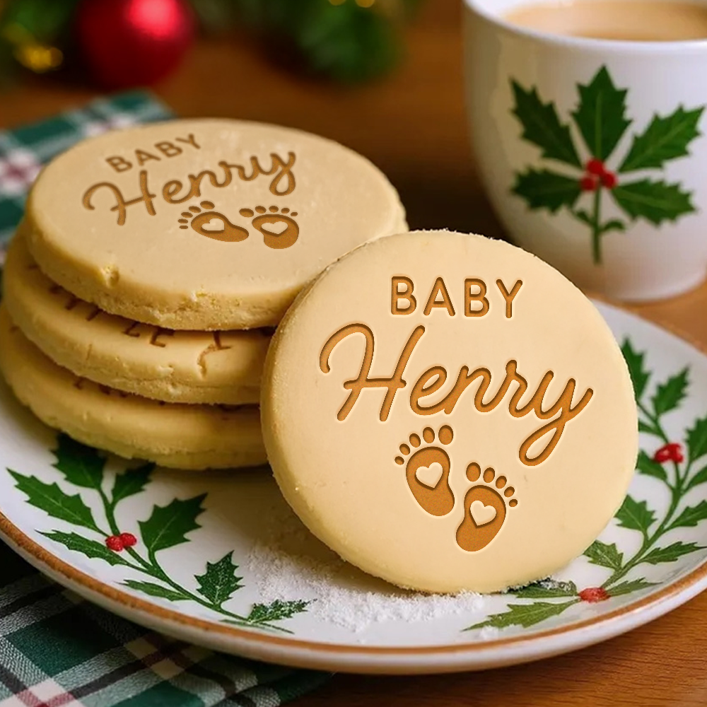Personalized Baby Shower Cookie Stamp - Custom Name Baking Gift CH07 180138