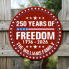 250 Years Of Freedom Custom Family Name Personalized Door Sign TH10 898739