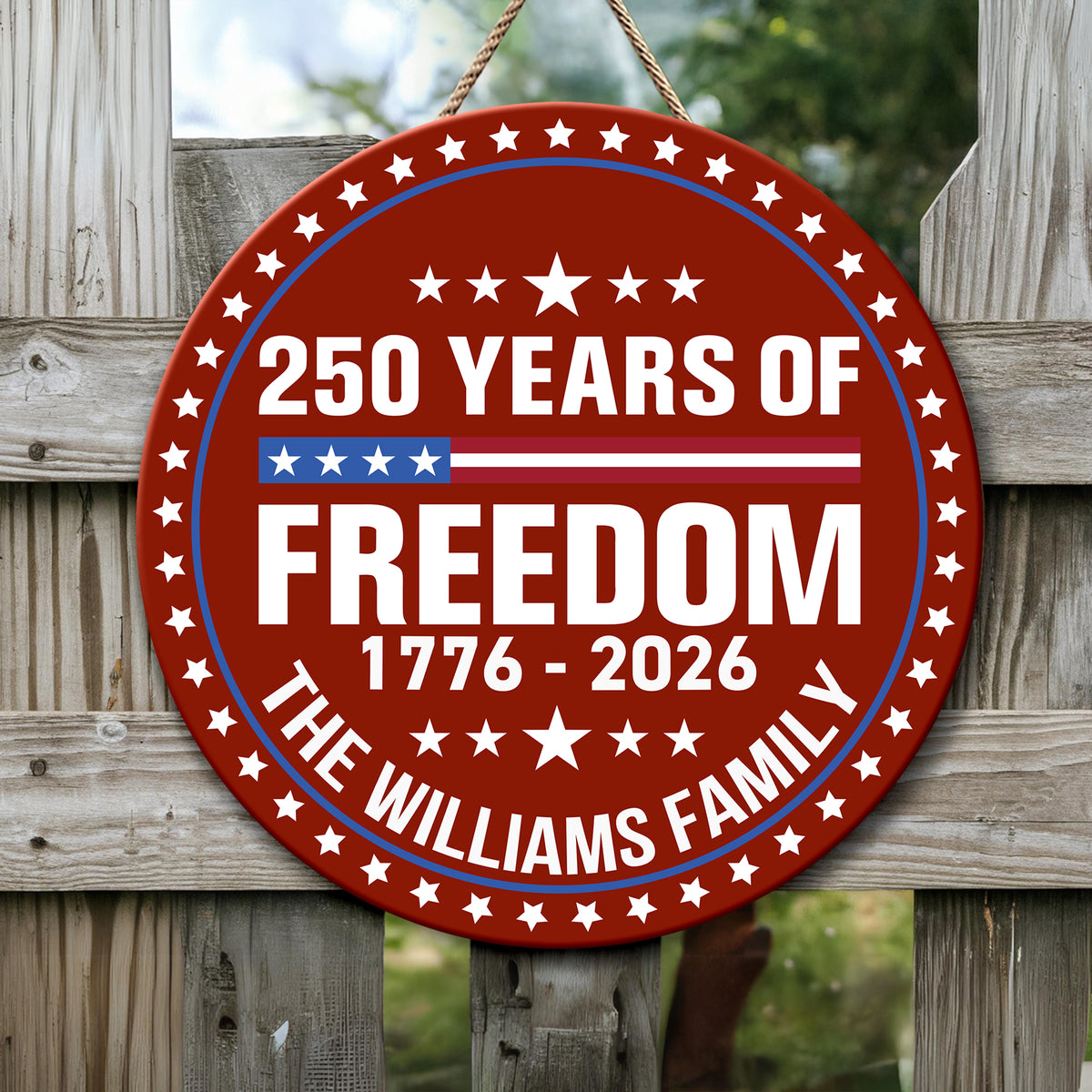 250 Years Of Freedom Custom Family Name Personalized Door Sign TH10 898739