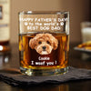 Custom Photo Woof Best Dog Dad Whiskey Glass Father's Day Gifts HA75 892370