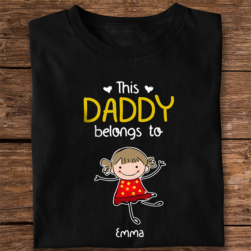 Personalized This Daddy Belongs To Dark Shirt Funny Father’s Day Gift HA75 921408