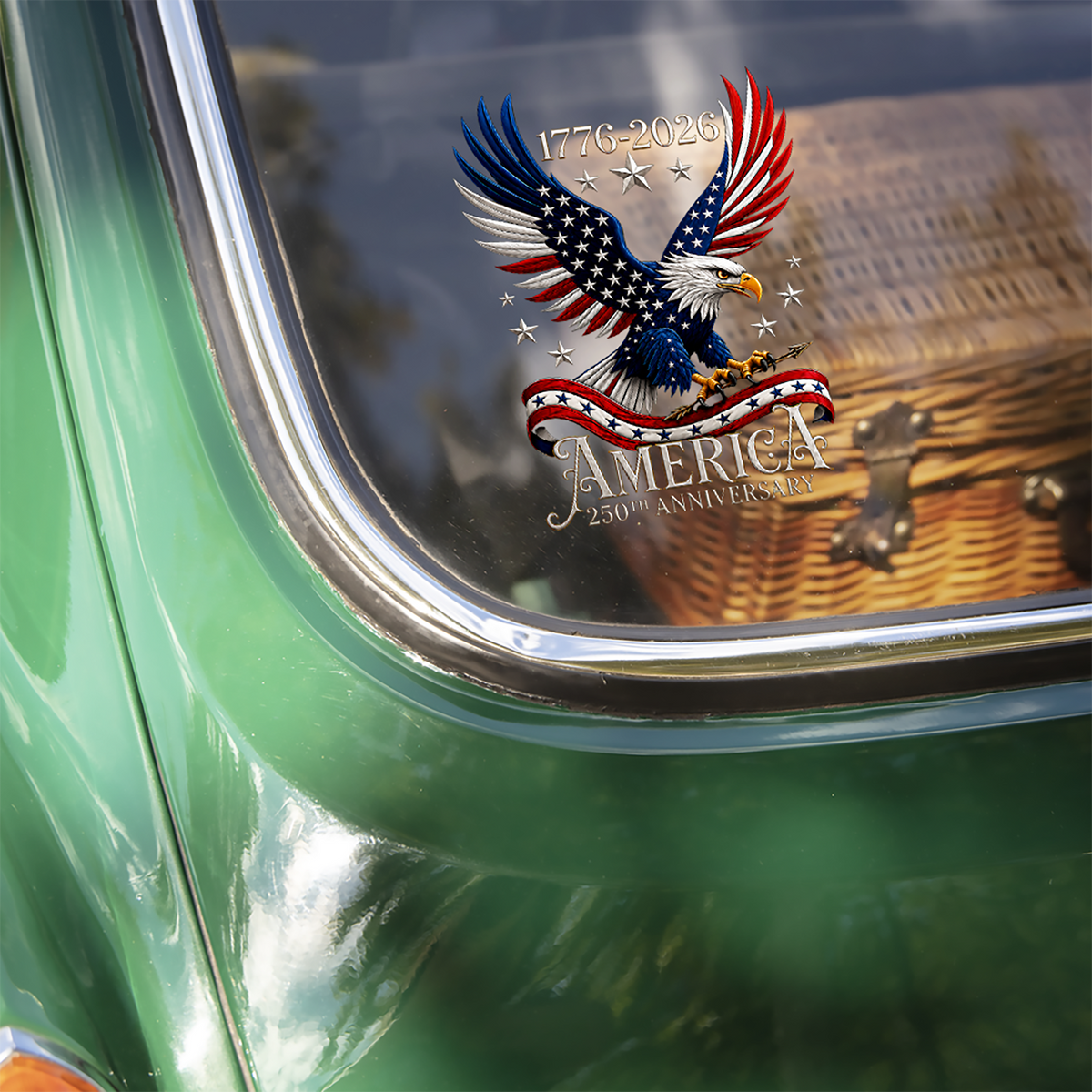 US 250th Anniversary 1776-2026 Eagle Car Window Decal Sticker TH10 170295