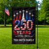 Custom Family Name US 250 Years 1776–2026 Patriotic Jets Garden Flag LM32 669177