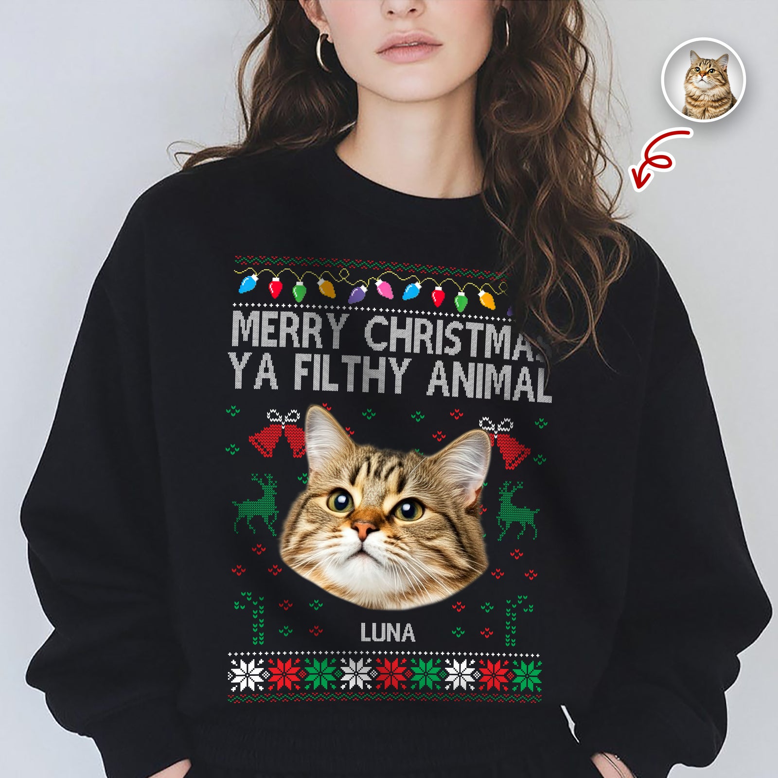 Merry Christmas Ya Filthy Animal Personalized Shirt, Christmas Gift For Dog Lover, Cat Lover HO82 894620