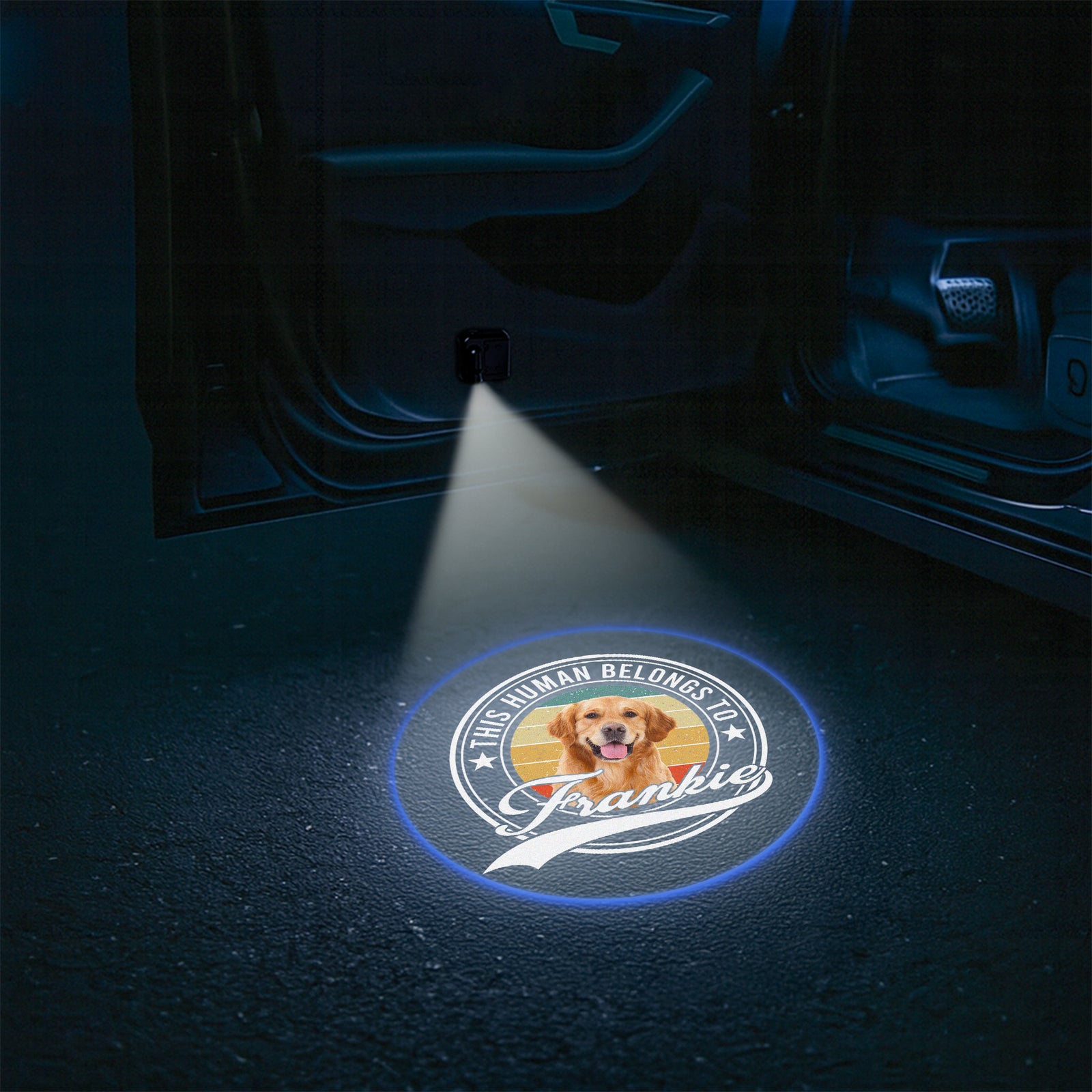 Custom Photo Human Belongs To Dog Cat Pet Car Door Projector Light HO82 894356