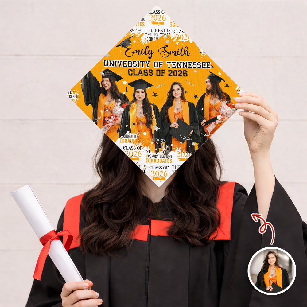 Custom Photo The Best Is Yet To Come Class Of 2026 Graduation Cap Topper HO82 901662