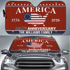 Custom Family Name US 250 Years Anniversary 1776-2026 America Flag Car Sunshade LM32 897763