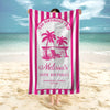 Custom Birthday Trip Beach Towel – Personalized Coastal Vacation Towel, Birthday Gift for Mom LM32 899667