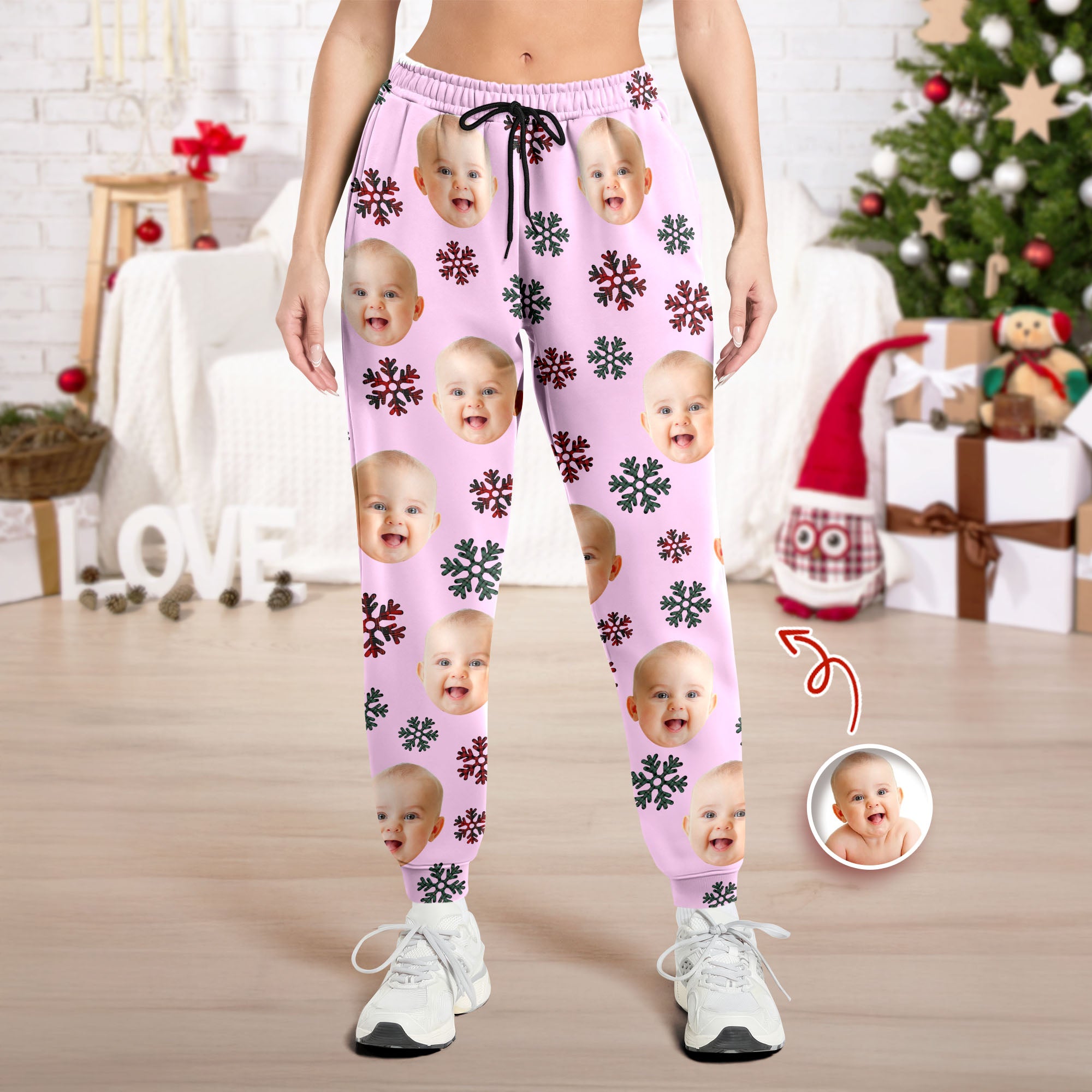 Custom Face Kid Family Personalized Christmas Sweatpants HA75 898424