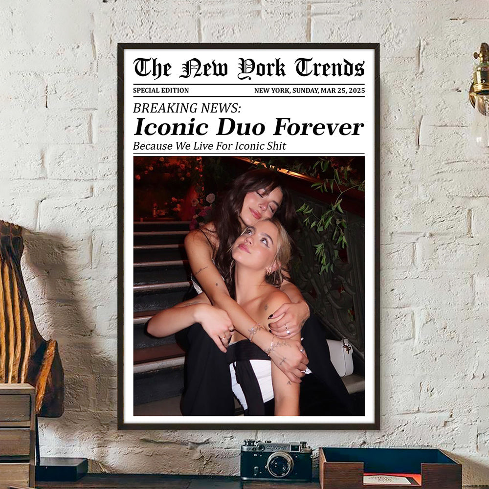 Custom Best Friends Photo Gift - Personalized Newspaper Photo Poster CH07 896478