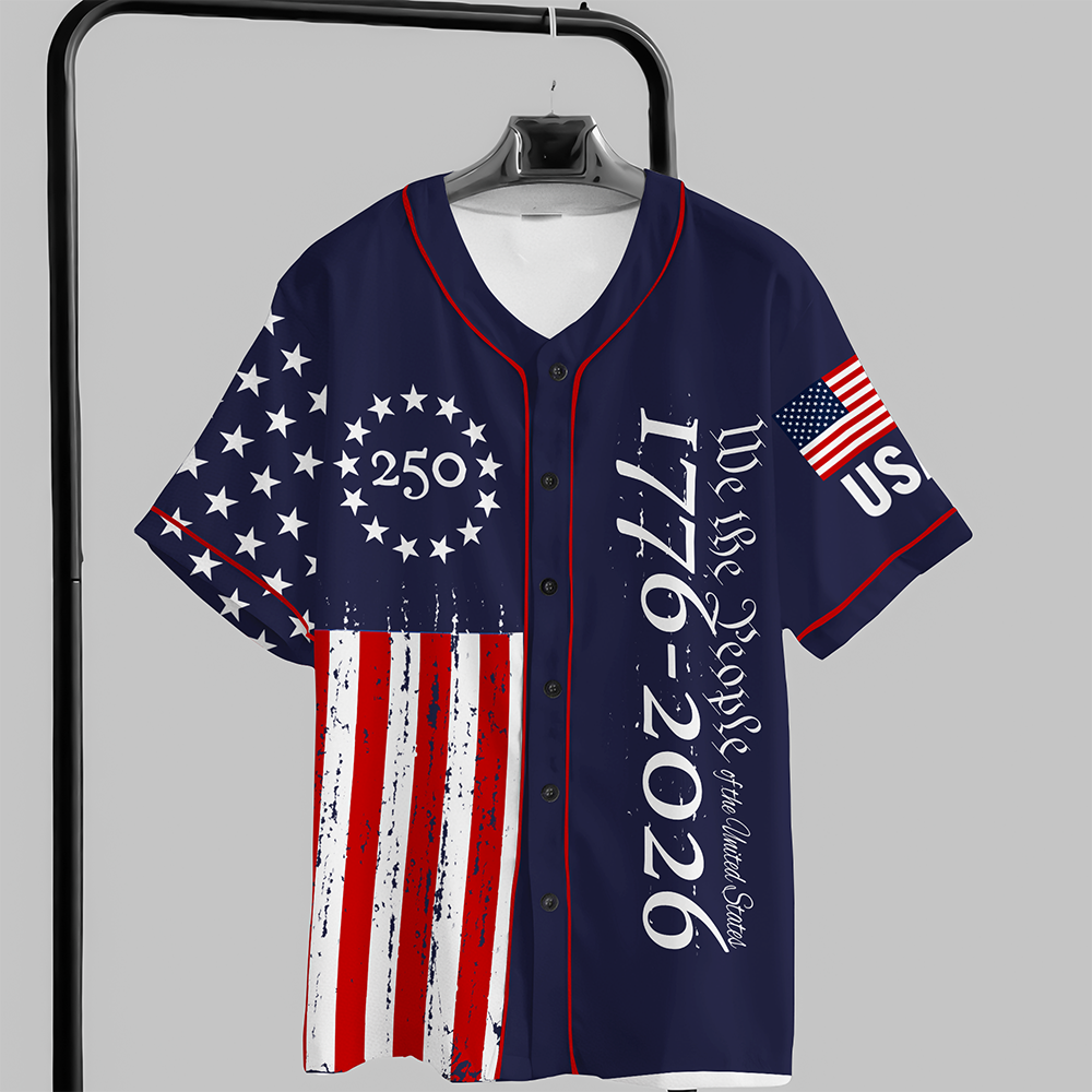 Personalized We The People US 250 1776-2026 America Flag Baseball Jersey CH07 911300