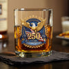 USA 250th Anniversary Emblem Patriotic Eagles Flag Whiskey Glass LM32 899071