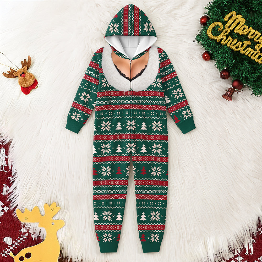 Personalized Funny 3D Big Boobs Onesie Pajamas - Party Cosplay Costume Xmas Gift HO82 903674