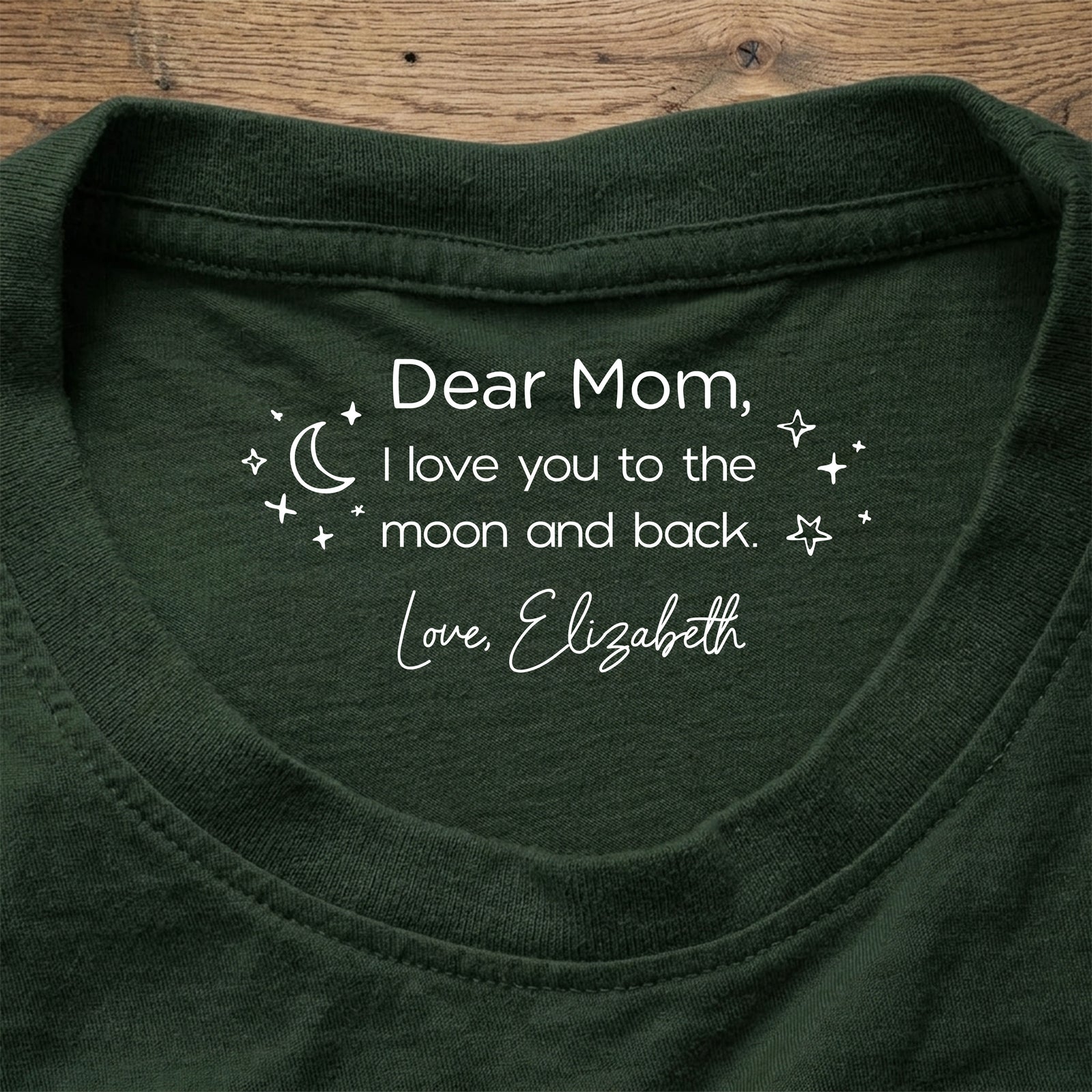 I Love You To The Moon And Back - Personalized Neck Print Back Shirt HO82 901696