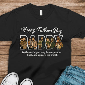 Custom Portrait Photo Happy Father's Day Dad With Kid Embroidered Shirt LM32 893537