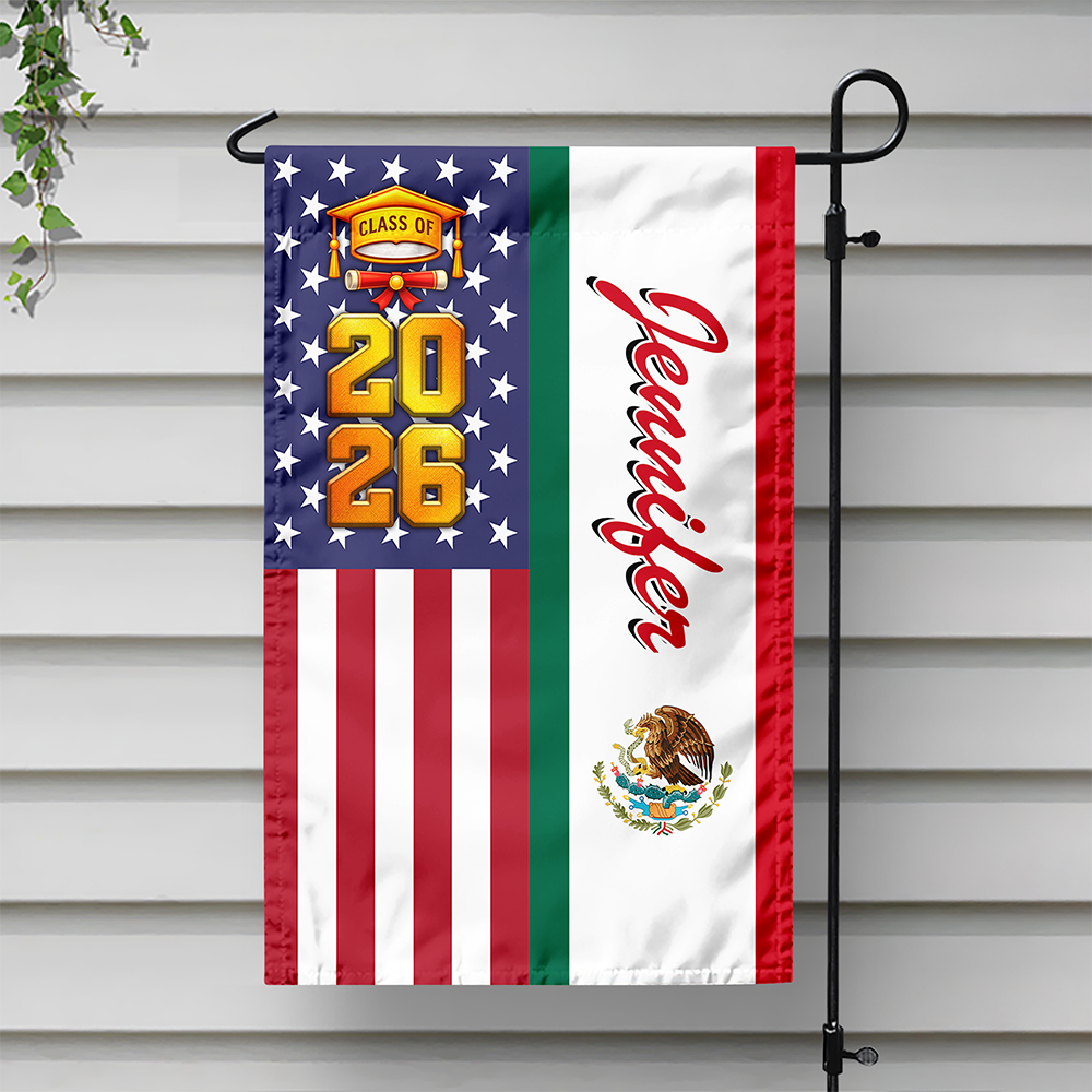 Personalized Country Flag For Graduation Garden Flag TH10 169147