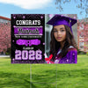 Custom Photo Congrats Class of 2026 Graduation Yard Sign CH07 910734