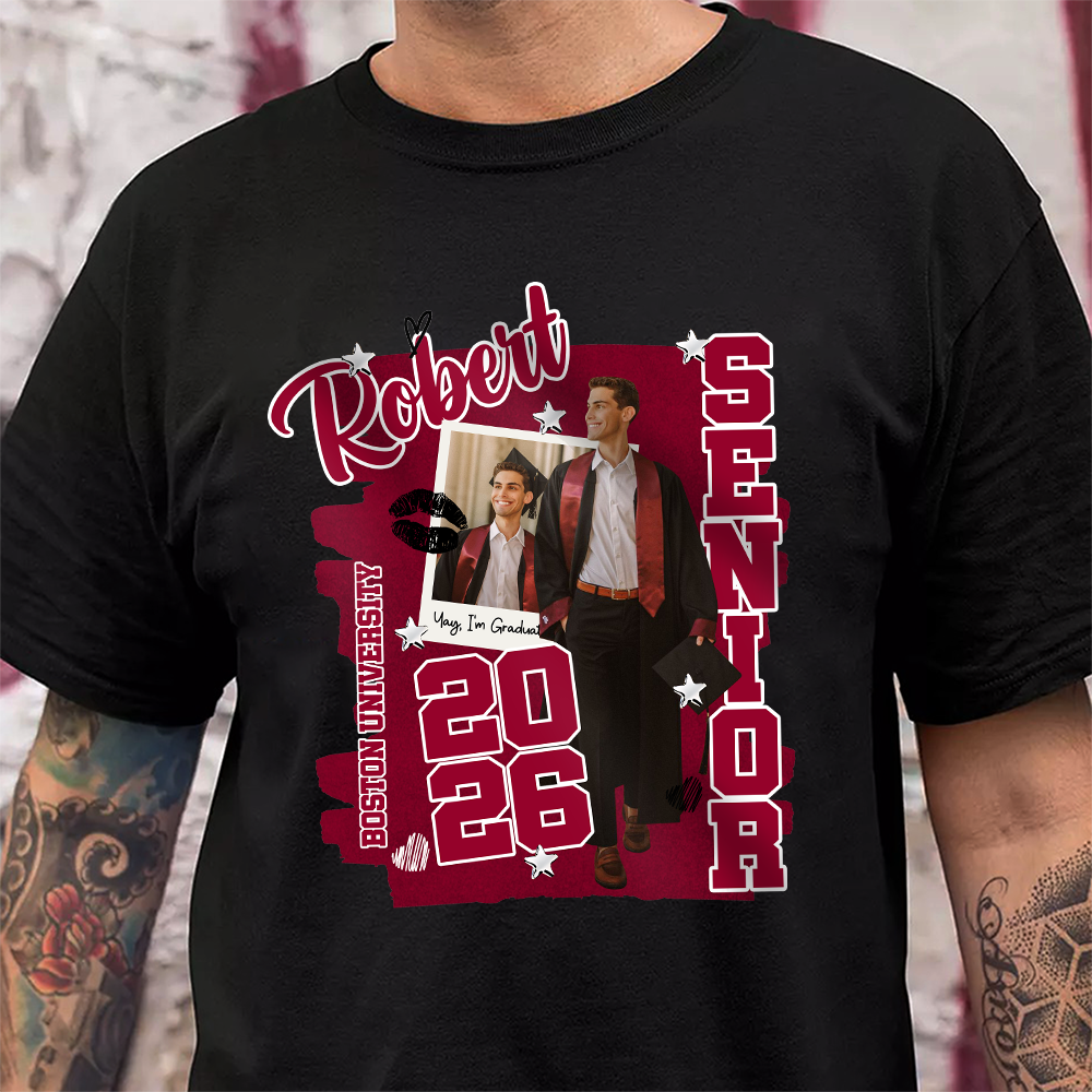 Personalized Senior Graduation Class of 2026 Dark Shirt Grad Gift HO82 901666