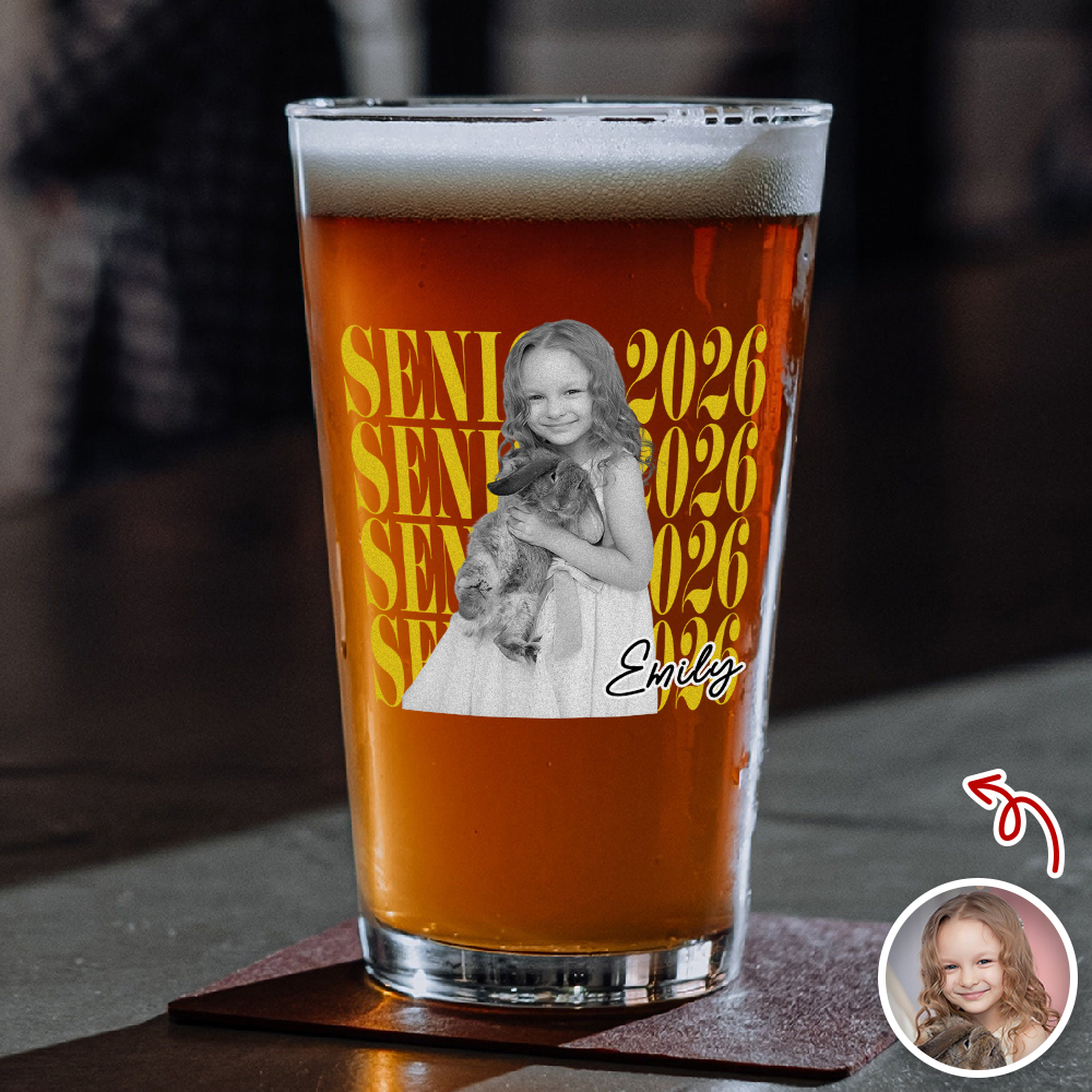 Custom Photo Senior 2026 Beer Glass TH10 169627