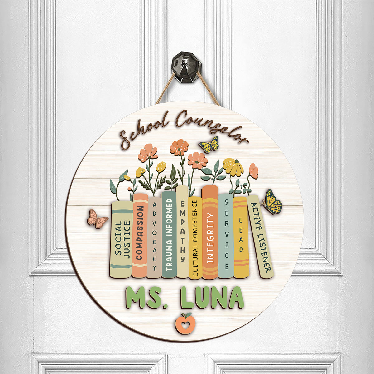 Personalized School Counselor Door Hanger Gift For Teacher HO82 894304