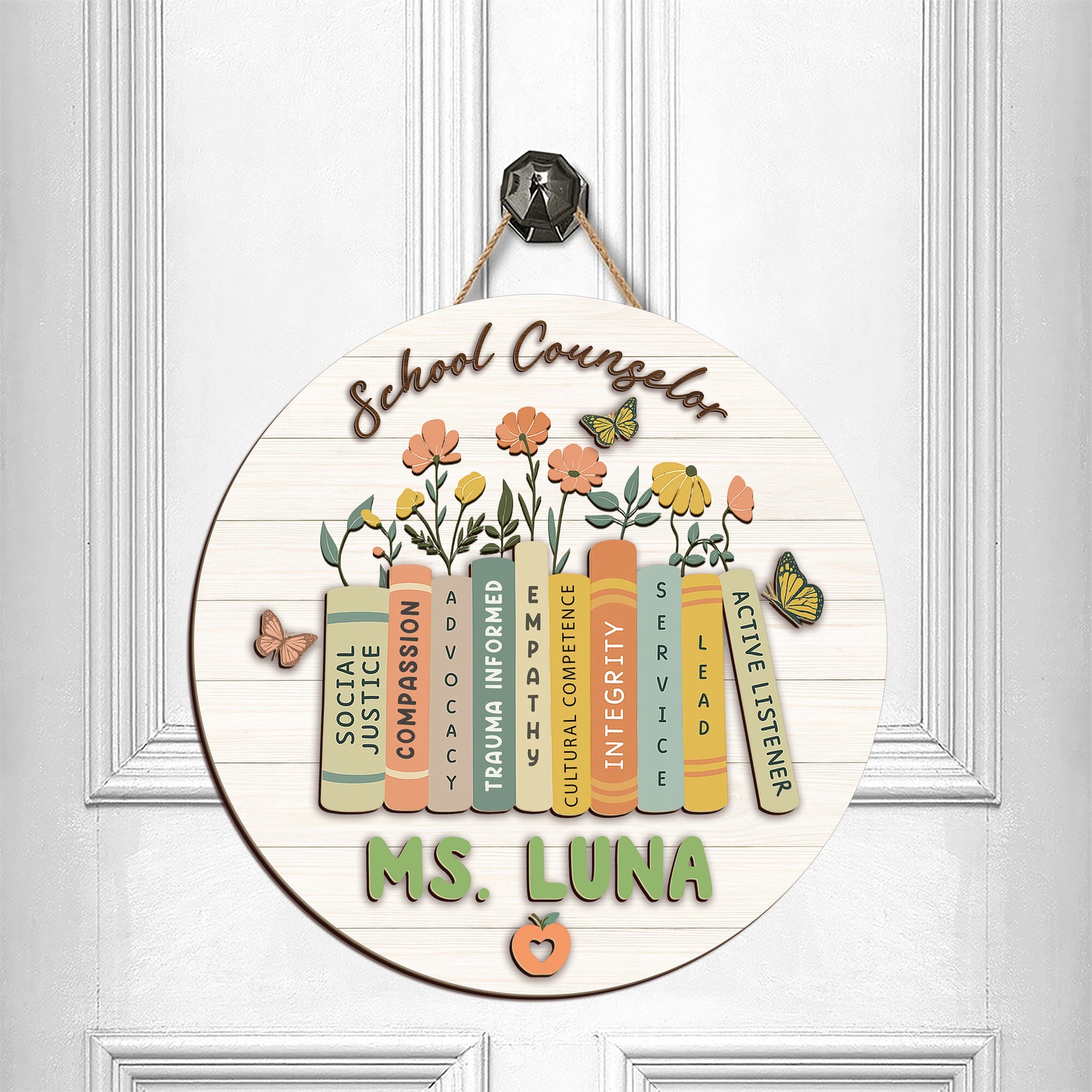 Personalized School Counselor Door Hanger Gift For Teacher HO82 894304