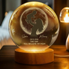 Personalized Mom Hugging Kid, The Day You Became My Mom Engraved Crystal Ball LED Night Light - Mother's Day Gift for Mom HO82 901458