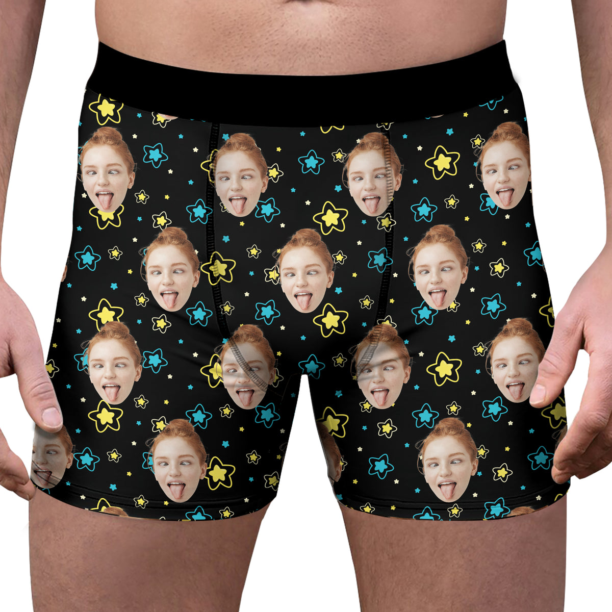 Custom Portrait Face Personalized Men's Boxer Briefs Valentine's Day HA75 898422