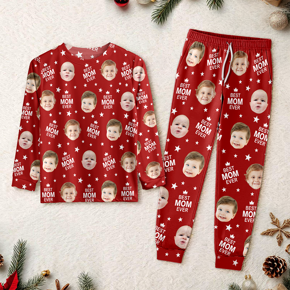 Custom Face Photo Best Mom Best Dad Ever Sleepwear CH07 899122