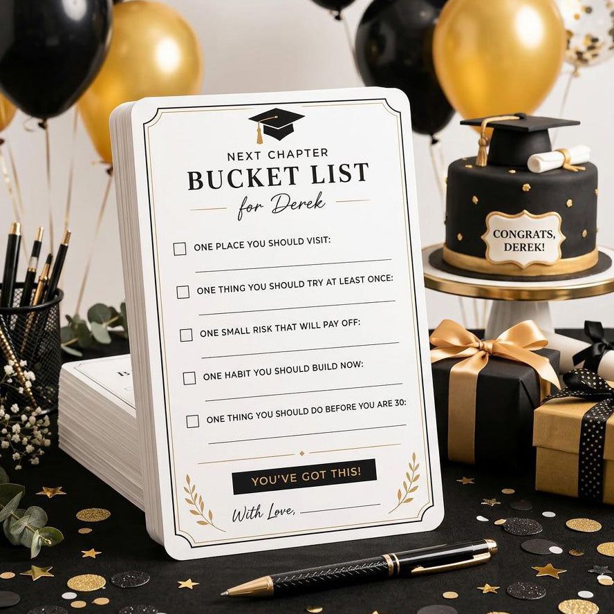 Class of 2026 Graduation Set 12 Wishes Cards Grad Party Decor Gift CH07 911344