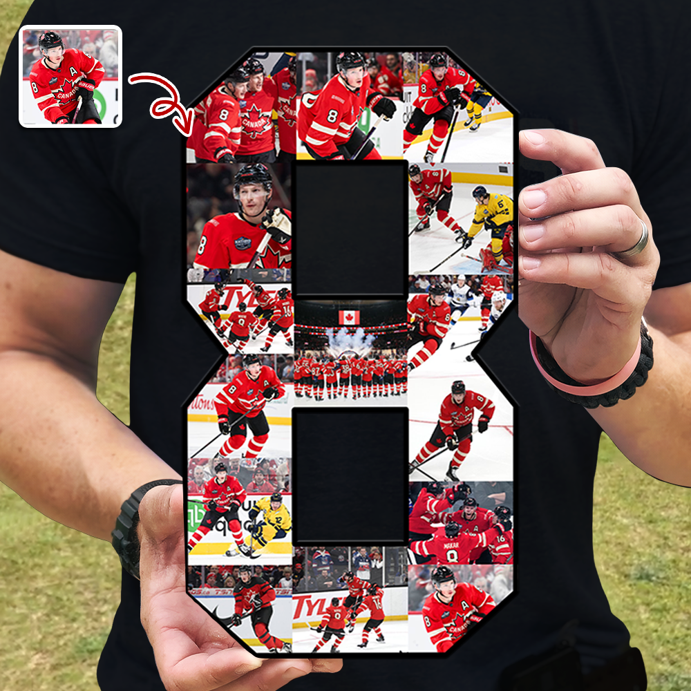 The Photo Collage And Wood Frame For Seniors And Birthdays For Hockey Lover TH10 896517
