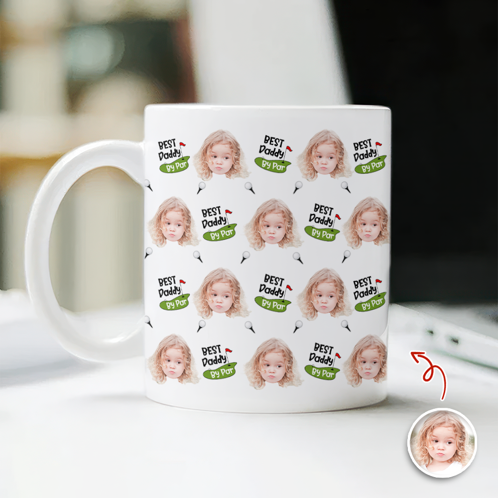 Custom Face Photo Best Dad By Par Funny Mug Father's Day Gifts LM32 669001