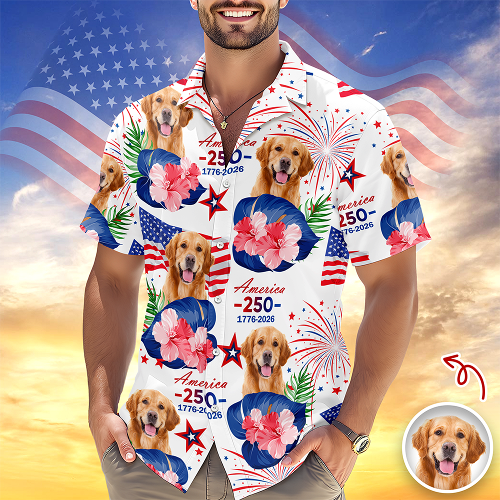Custom Dog Photo Hawaii Shirt Gift For Pet Lovers TH10 169051