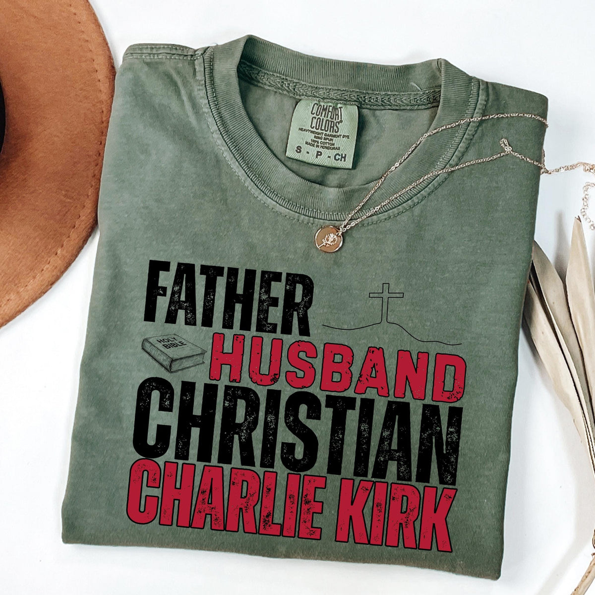 Father Husband Christian Charlie Kirk Conservative Christian Bright Shirt LM32 65415