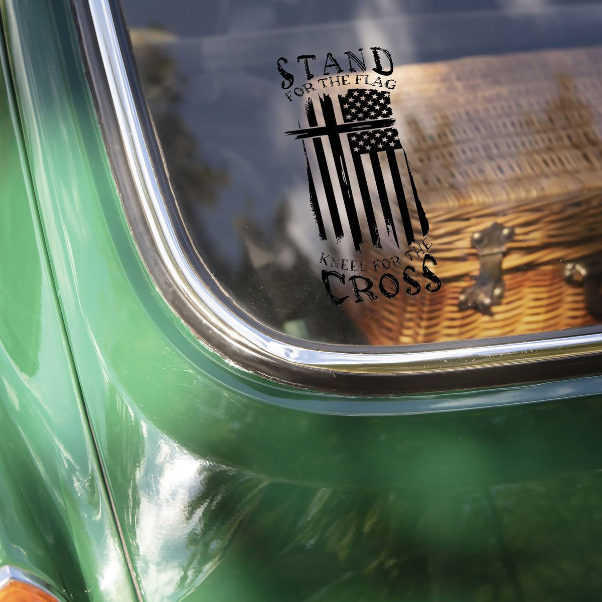 Stand for The Flag Kneel for The Cross Car Window Decal Sticker LM32 897351