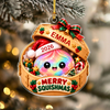 Custom Glitter Dumpling Merry Squishmas Acrylic Ornament TH10 171429