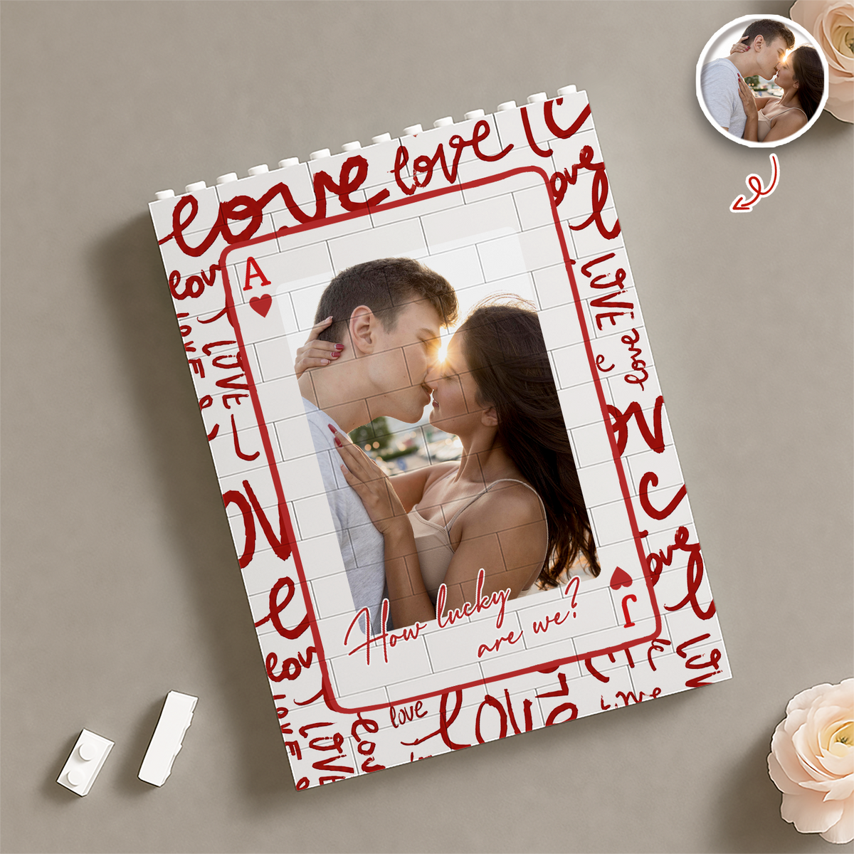 Custom Photo Couple Our Story Building Brick Blocks HA75 921870