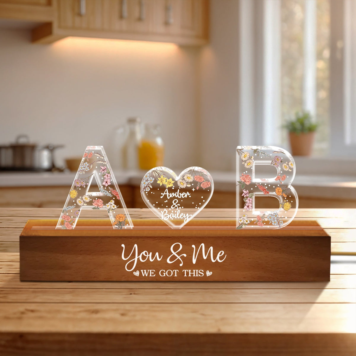 Personalized Couple Name Led Night Light, Custom Letter Gift For Couple, Wedding Anniversary HO82 901110
