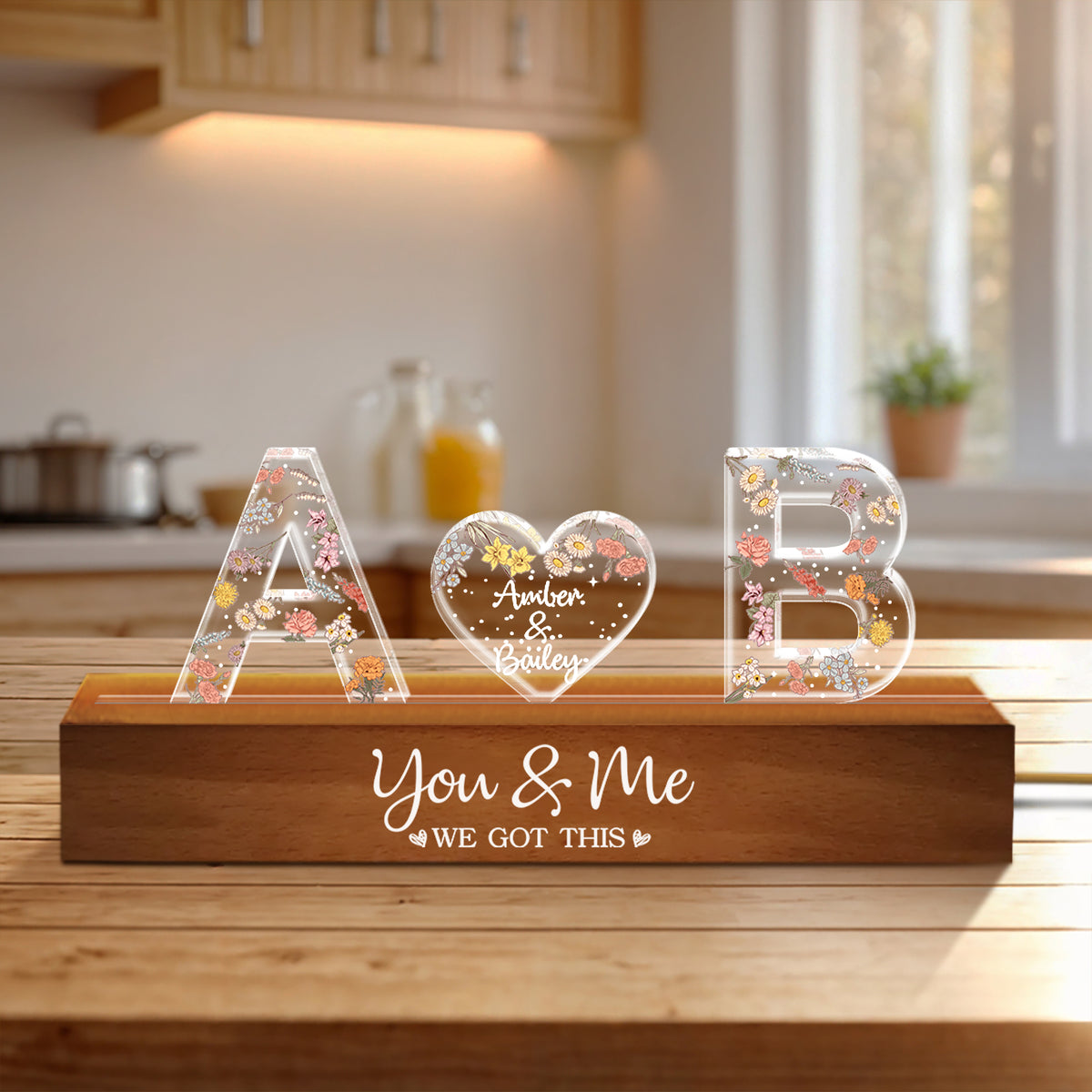 Personalized Couple Name Led Night Light, Custom Letter Gift For Couple, Wedding Anniversary HO82 901110