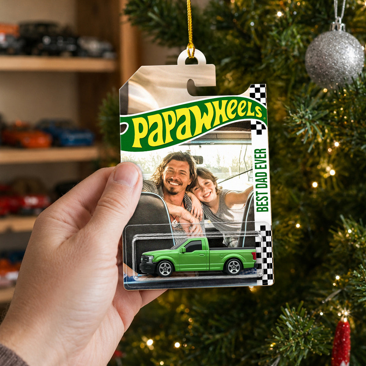 Personalized Dad Wheels Packaging Ornament for Dad, Christmas Day Gift LM32 669669