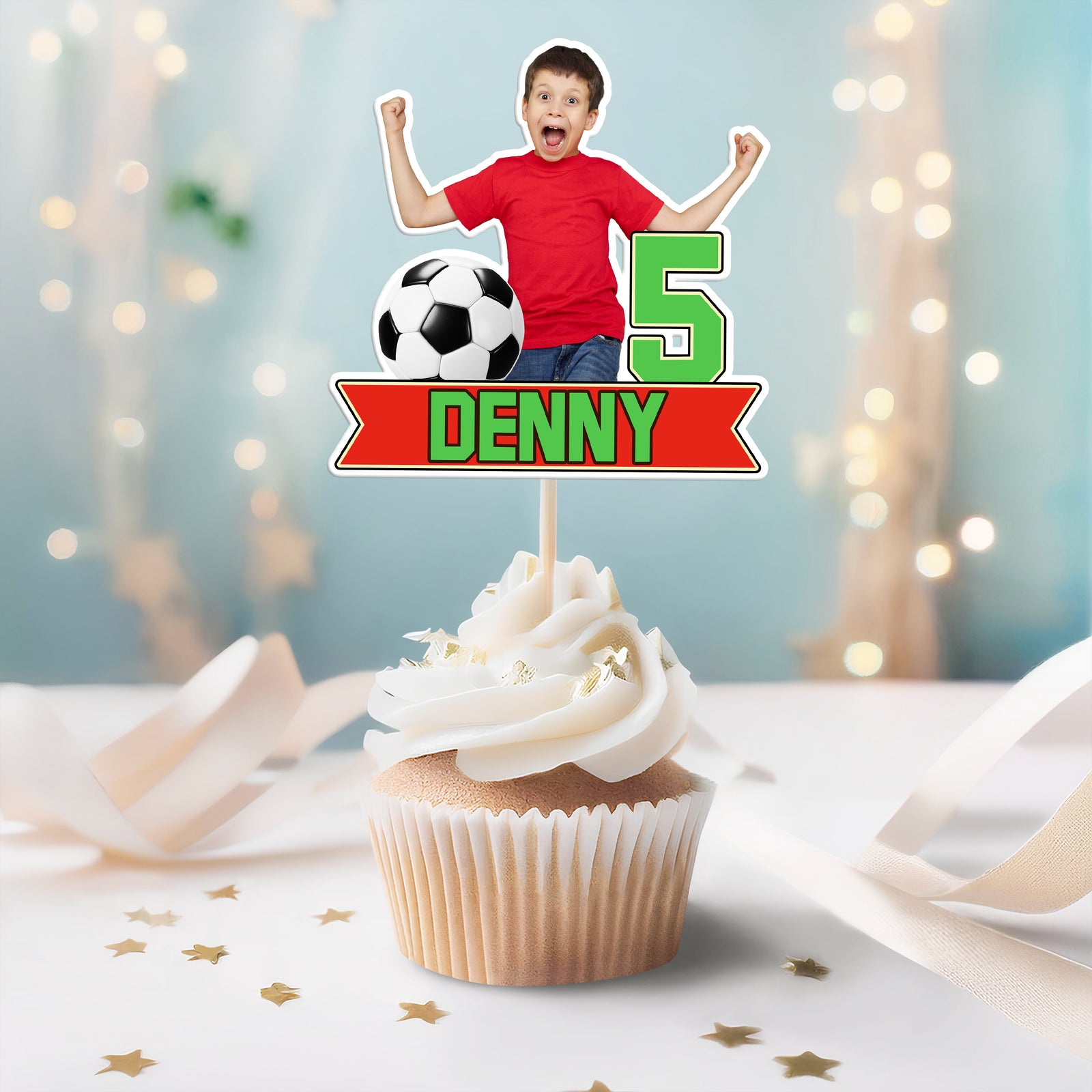 Custom Photo Sport King Decoration Cupcake Toppers LM32 893343