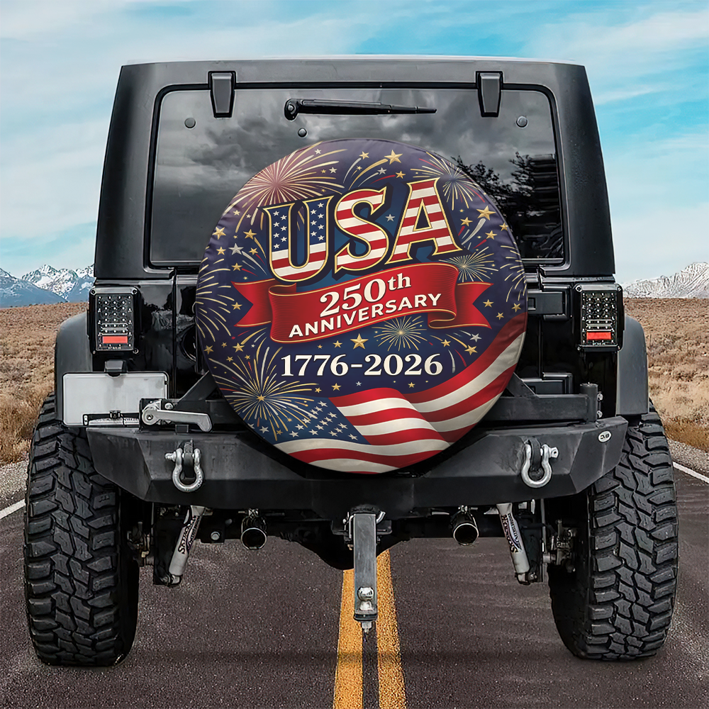 USA 250th Anniversary 1776-2026 Patriotic Tire Cover HA75 921148