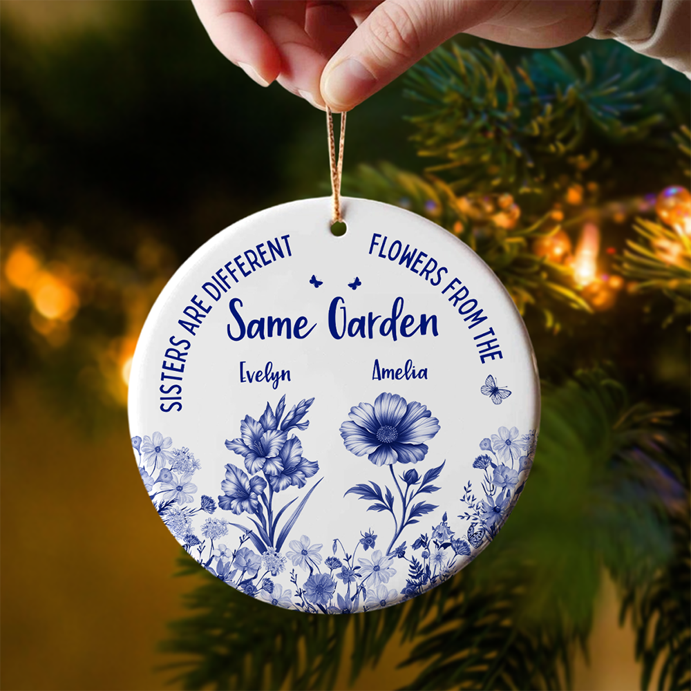 It Takes A Long Time To Grow An Old Friend Toile De Jouy Vintage French Style Personalized Ceramic Ornament HA75 897094