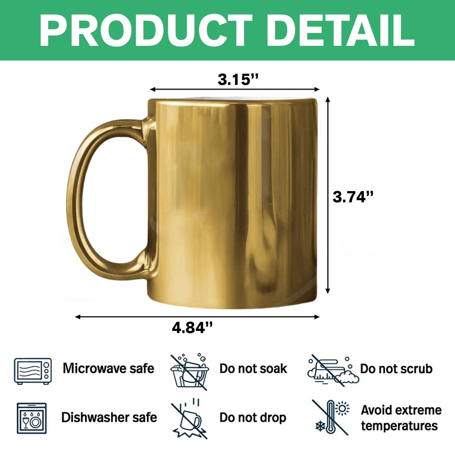 Custom Photo With Pattern Metallic Mug Gift for Dog Lovers HO82 900564