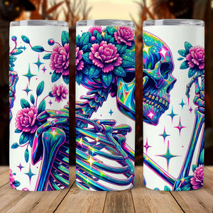 Skeleton With Rose Skinny Tumbler HO82 894956